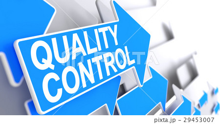 Quality Control - Message on the Blue Pointer. 3D. Quality Control - Message on the Blue Pointer. 3D. 29453007