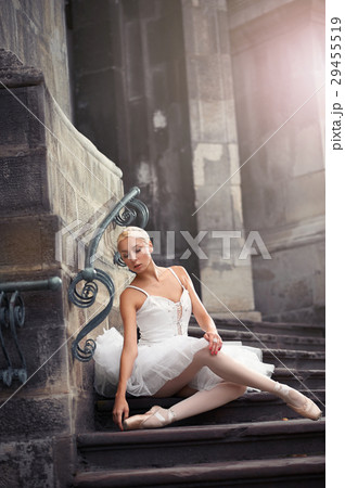 Beautiful ballet woman on stairs 29455519