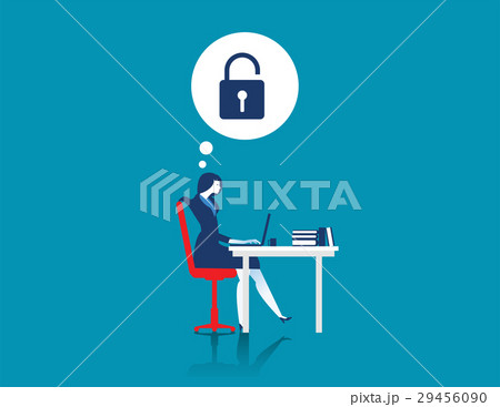 Business woman hacking laptop Business woman hacking laptop 29456090