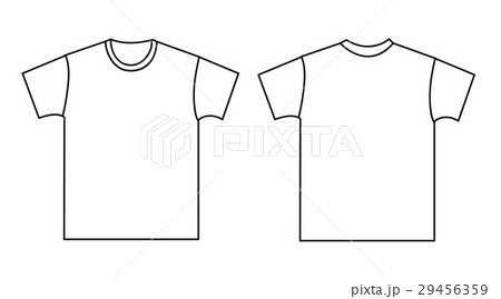 Blank t-shirt template. Front and back 29456359