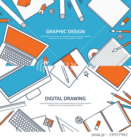 Vector illustration. Study and education. Lined 29457462