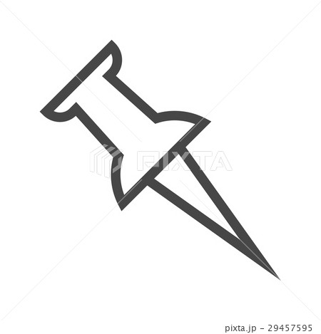 Push Pin Thin Line Vector Icon 29457595