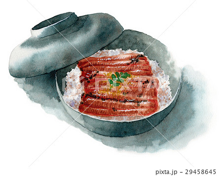 うな丼単品のイラスト素材