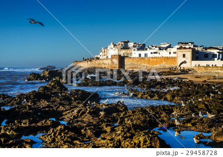 View on Essaouira city, ancient port. Old fortress 29458728