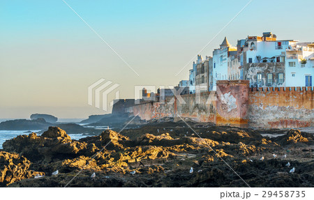 View on Essaouira city, ancient port. Old fortress 29458735