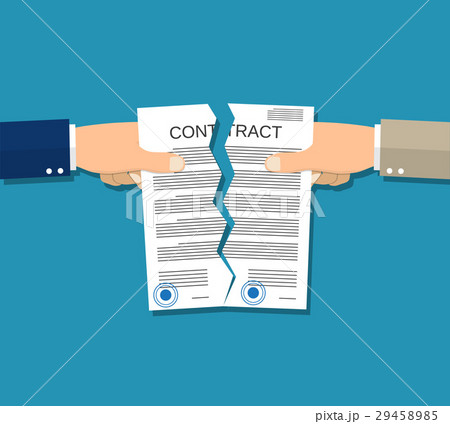 Two hands torn in half contract document. Two hands torn in half contract document. 29458985