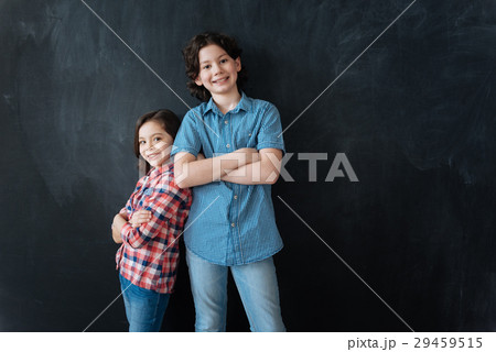 Charismatic little kids expressing confidence in Charismatic little kids expressing confidence in 29459515