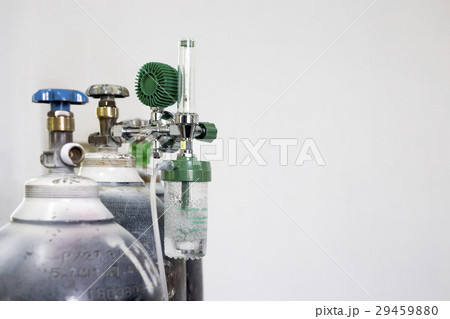 Oxygen cylinder and regulator gauge Oxygen cylinder and regulator gauge 29459880