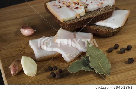 Sliced salted pork lard 29461862