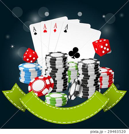 Gambling and casino - poker chips, playing cards 29463520