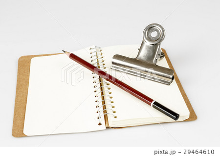 open empty diary or story book with pencil 29464610