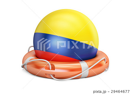 Lifebelt with Colombia flag, safe, help Lifebelt with Colombia flag, safe, help 29464677