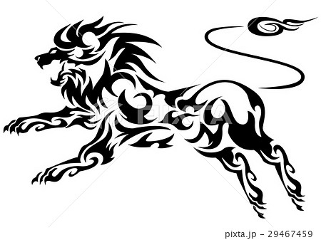 Tribal Lion Stock Illustration