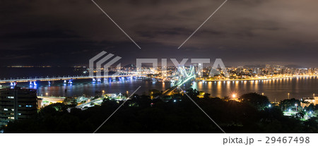 The Hercilio Luz Bridge at night, Florianopolis. The Hercilio Luz Bridge at night, Florianopolis. 29467498