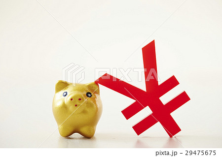 豚の置物と通貨記号 29475675