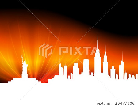background with white silhouettes of buildings 29477906
