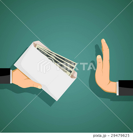 Man giving a bribe in an envelope. Stock vector. 29479625