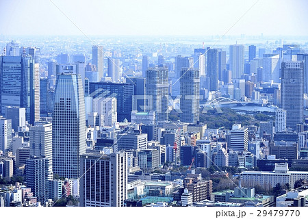 東京　都市風景　ビル群と住宅街 29479770