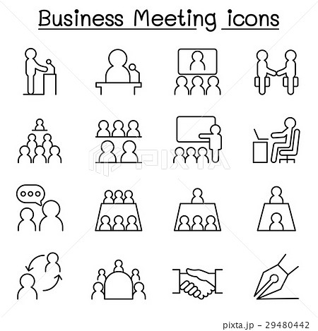 Business meeting & Conference icon set 29480442