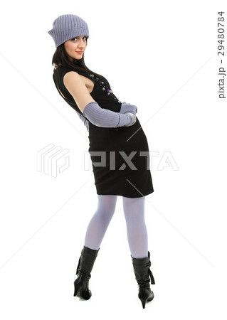 young woman wearing a winter cap 29480784