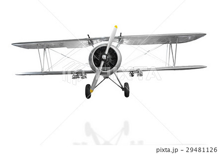 Old fighter plane isolated on white background  29481126