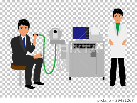 肺機能検査を受ける患者 29481267