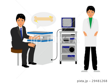 骨密度検査を受ける患者 29481268