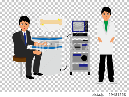 骨密度検査を受ける患者 29481268