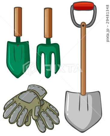 Gardening tools with gloves 29481348