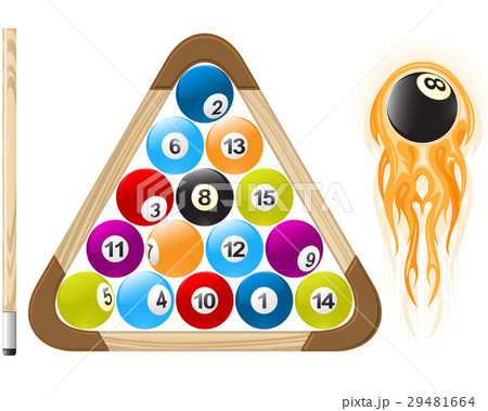 Billiard ball in flame 29481664