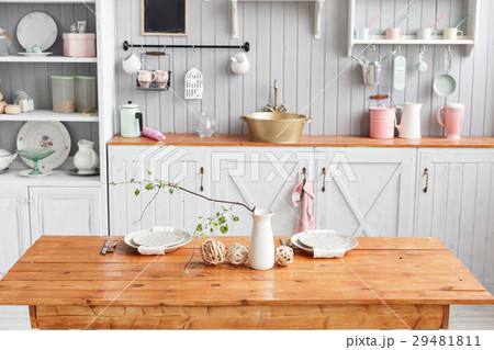 beautiful house, interior, view of the kitchen. beautiful house, interior, view of the kitchen. 29481811