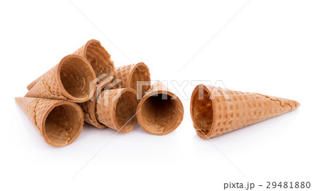 Sweet wafer cone isolated on white background 29481880