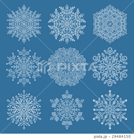 Set of Vector Snowflakes Set of Vector Snowflakes 29484150