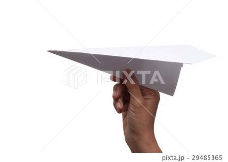 Hand holding a paper plane. Hand holding a paper plane. 29485365