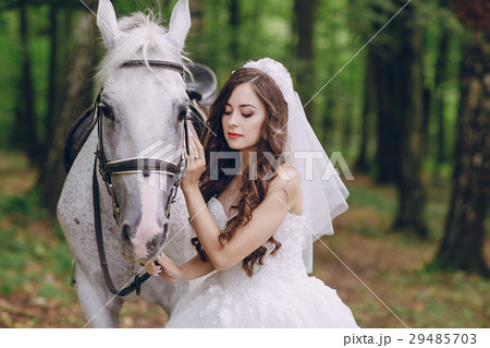 bride with horse 29485703