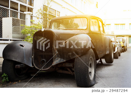 Old wrench car  been left off on street 29487294