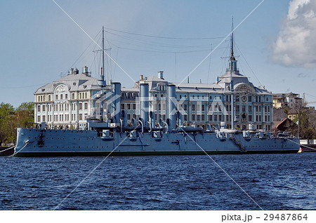 Cruiser Aurora in the Saint-Petersburg. Russia 29487864