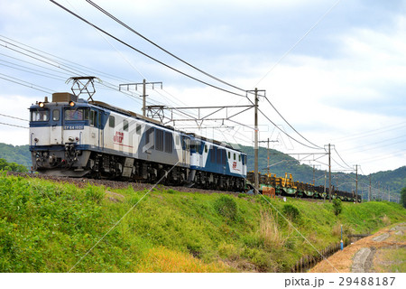 EF641021＋EF641037レール輸送列車 29488187