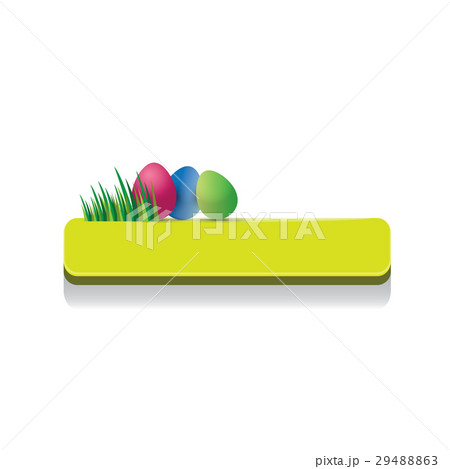 Easter vector green glossy button with easter egg Easter vector green glossy button with easter egg 29488863