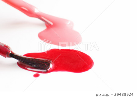 Nail polish sample, brush close up. Creative art. Nail polish sample, brush close up. Creative art. 29488924