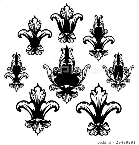 fleur de lis vector set 29489891