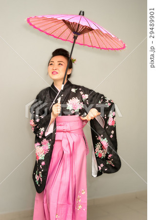 beautiful geisha with parasol beautiful geisha with parasol 29489901
