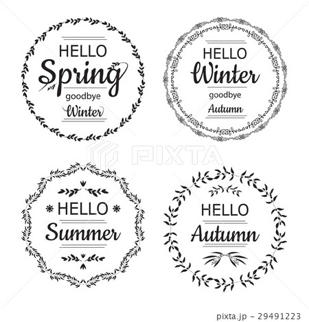 Hello Spring, Winter, Autumn and summer cards 29491223