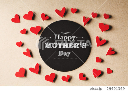 Happy Mothers Day message with small hearts 29491369