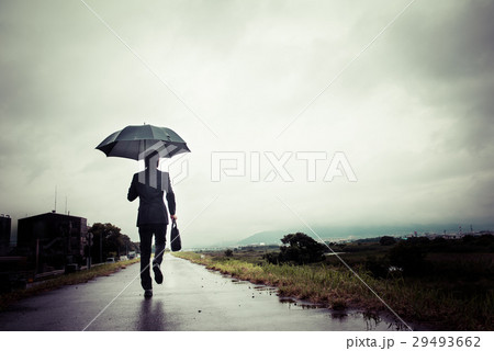 ビジネスマン 雨傘 ビジネスマン 雨傘 29493662