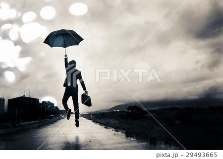 ビジネスマン 雨傘 29493665