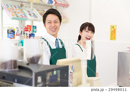 若い男女 店員 29498011
