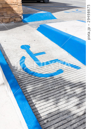 Blue handicapped sign 29498675