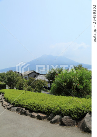 名勝 仙巌園(磯庭園)から見た桜島 名勝 仙巌園(磯庭園)から見た桜島 29499302