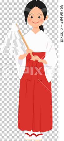 御幣を持つ巫女 29499768